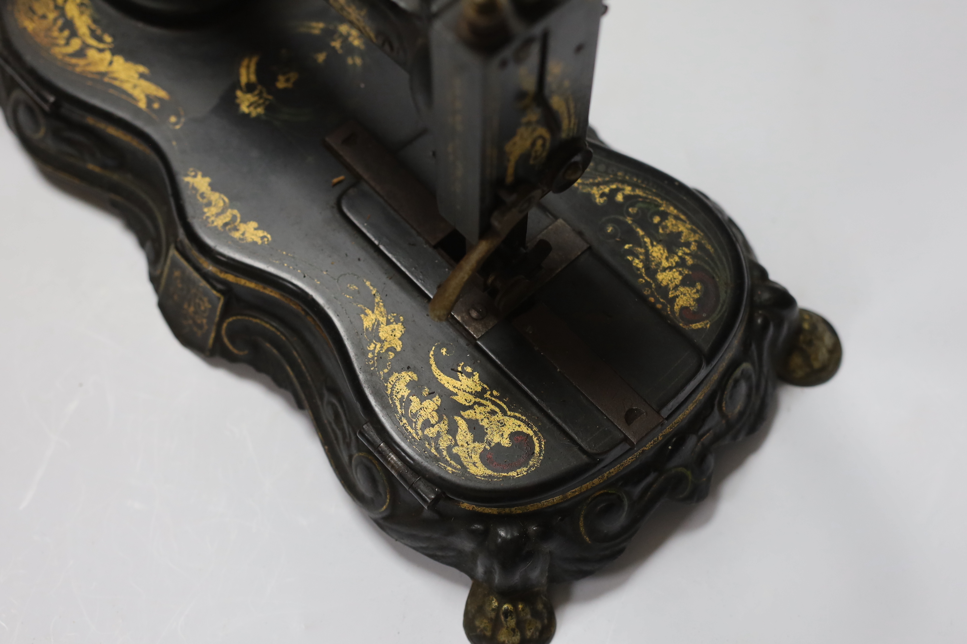 A Naumann portable sewing machine, pre WWI, cased